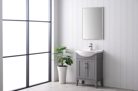 Ivy 24" Single Bathroom Vanity Set - Gray