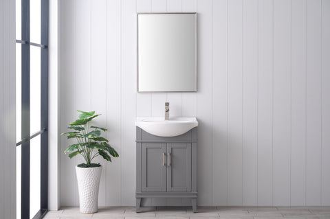 Ivy 24" Single Bathroom Vanity Set - Gray