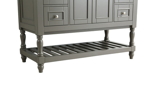 Silvia 48" Vanity Set with White Italian Carrara Marble Top - Distressed Gray